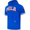 Pro Standard Mens NBA Classic Chenille Cotton Double Knit Short Sleeve Hoodie(Team Color)