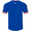 Pro Standard Mens NBA Los Angeles Clippers Classic Chenille Short Sleeve Tee Royal Blue/Red 3XL