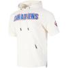 Pro Standard Mens NHL Classic Chenille Double Knit Short Sleeve Hoodie(Eggshell)