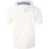 Pro Standard Mens NHL Classic Chenille Double Knit Short Sleeve Hoodie(Eggshell)