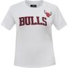 Pro Standard NBA Womens Womens NBA Classic Chenille Cotton Short Sleeve Slim Tee(White)