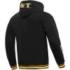 Pro Standard NCAA mens Mens College Classic Chenille Brushed Back French Terry Pull Over Hoodie(Black/Yellow)