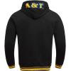 Pro Standard NCAA mens Mens College Classic Chenille Brushed Back French Terry Pull Over Hoodie(Black/Yellow)