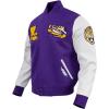 Pro Standard NCAA mens Mens College Classic Chenille Wool Varsity Jacket(Purple/White)