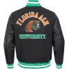 Pro Standard NCAA mens Pro Standard Mens College Classic Chenille Wool Varsity Jacket(Black/Green)