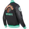 Pro Standard NCAA mens Pro Standard Mens College Classic Chenille Wool Varsity Jacket(Black/Green)