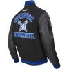 Pro Standard NCAA mens Pro Standard Mens College Classic Chenille Wool Varsity Jacket(Black/Royal Blue/Black)