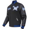 Pro Standard NCAA mens Pro Standard Mens College Classic Chenille Wool Varsity Jacket(Black/Royal Blue/Black)