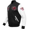 Pro Standard NCAA mens Pro Standard Mens College Classic Chenille Wool Varsity Jacket(Black/White)