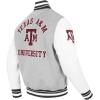 Pro Standard NCAA mens Pro Standard Mens College Classic Chenille Wool Varsity Jacket(Heather Grey/White/Black)