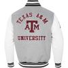 Pro Standard NCAA mens Pro Standard Mens College Classic Chenille Wool Varsity Jacket(Heather Grey/White/Black)