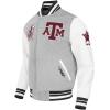 Pro Standard NCAA mens Pro Standard Mens College Classic Chenille Wool Varsity Jacket(Heather Grey/White/Black)