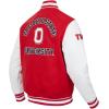 Pro Standard NCAA mens Pro Standard Mens College Classic Chenille Wool Varsity Jacket(Red/White)