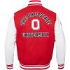 Pro Standard NCAA mens Pro Standard Mens College Classic Chenille Wool Varsity Jacket(Red/White)