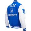 Pro Standard NCAA mens Pro Standard Mens College Classic Chenille Wool Varsity Jacket(Royal Blue/White)