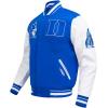 Pro Standard NCAA mens Pro Standard Mens College Classic Chenille Wool Varsity Jacket(Royal Blue/White)