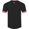 Pro Standard NHL Mens Pro Standard Mens NHL Classic Chenille Cotton Double Knit Short Sleeve Tee(Black/Red)