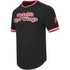 Pro Standard NHL Mens Pro Standard Mens NHL Classic Chenille Cotton Double Knit Short Sleeve Tee(Black/Red)