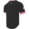Pro Standard NHL Mens Pro Standard Mens NHL Classic Chenille Cotton Double Knit Short Sleeve Tee(Black/Red)