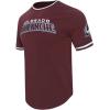 Pro Standard NHL Mens Pro Standard Mens NHL Classic Chenille Cotton Double Knit Short Sleeve Tee(Wine)