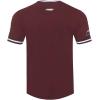 Pro Standard NHL Mens Pro Standard Mens NHL Classic Chenille Cotton Double Knit Short Sleeve Tee(Wine)