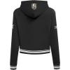 Pro Standard NHL Womens Retro Classics Brushed Back French Terry Cropped Pullover Hoodie(Black)