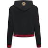 Pro Standard NHL Womens Retro Classics Brushed Back French Terry Cropped Pullover Hoodie(Black/Red/Black)