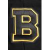 Pro Standard NHL Womens Retro Classics Brushed Back French Terry Cropped Pullover Hoodie(Black/Yellow)