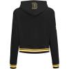 Pro Standard NHL Womens Retro Classics Brushed Back French Terry Cropped Pullover Hoodie(Black/Yellow)