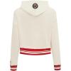 Pro Standard NHL Womens Retro Classics Brushed Back French Terry Cropped Pullover Hoodie(Eggshell/ Red)
