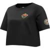 Pro Standard NHL Womens Womens NHL Classic Chenille Cotton Single Jersey Short Sleeve Boxy Tee(Black)