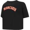 Pro Standard NHL Womens Womens NHL Classic Chenille Cotton Single Jersey Short Sleeve Boxy Tee(Black)
