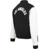 Pro Standard NHL womens Pro Standard Womens Nhl Classic Chenille Wool Varsity Jacket(Black/White)