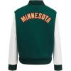 Pro Standard NHL womens Pro Standard Womens Nhl Classic Chenille Wool Varsity Jacket(Forest Green/White)