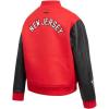 Pro Standard NHL womens Pro Standard Womens Nhl Classic Chenille Wool Varsity Jacket(Red/Black)