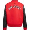 Pro Standard NHL womens Pro Standard Womens Nhl Classic Chenille Wool Varsity Jacket(Red/Black)