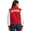 Pro Standard NHL womens Pro Standard Womens Nhl Classic Chenille Wool Varsity Jacket(Red/White)