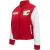 Pro Standard NHL womens Pro Standard Womens Nhl Classic Chenille Wool Varsity Jacket(Red/White)