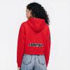 Pro Standard Women’s College Classic Chenille Cropped Pullover Hoodie(Red)