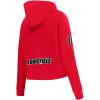 Pro Standard Women’s College Classic Chenille Cropped Pullover Hoodie(Red)