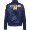 Pro Standard Womens College University Of Michigan Classic Essentials Satin Jacket Midnight Navy L