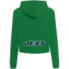 Pro Standard Womens NFL Classic Chenille Brushed Back French Terry Cropped Pullover Hoodie(Kelly Green)