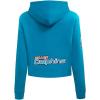 Pro Standard Womens NFL Classic Chenille Brushed Back French Terry Cropped Pullover Hoodie(Teal)