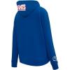 Pro Standard Womens NFL Classic Chenille Brushed Back French Terry Pull Over Hoodie(Dodger Blue)