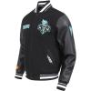 Pro Standard mens Pro Standard Mens Wnba Retro Classics Wool Varsity Jacket(Black)