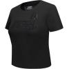 Womens NBA Classic Triple Black Cotton Short Sleeve Slim Fit Tee(Black)