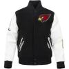 Classic NFL Arizona Cardinals Men’s Wool Varsity Jacket (Black/White) by Pro Standard(Black/White)