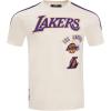 Mens NBA Retro Classics Cotton Taping Tee(Eggshell/ Purple)