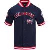 Mens NHL Classic Chenille Button Down(Midnight Navy/Red)