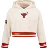 Pro Standard Big Girls NBA Retro Classics Fleece Pull Over Hoodie(Eggshell/ Red)